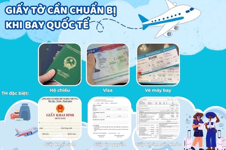 Giấy tờ cần chuẩn bị khi bay quốc tế
