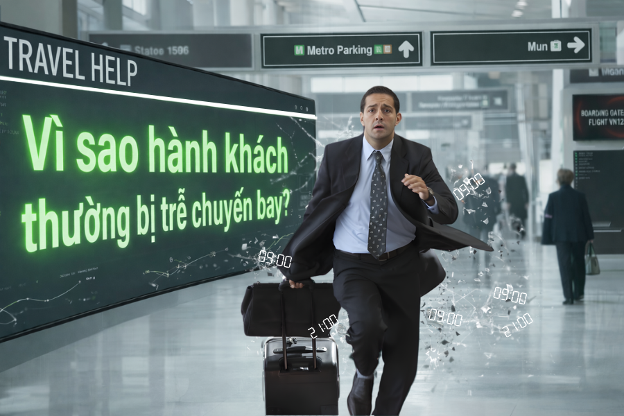 Vì sao hành khách thường bị trễ chuyến bay?