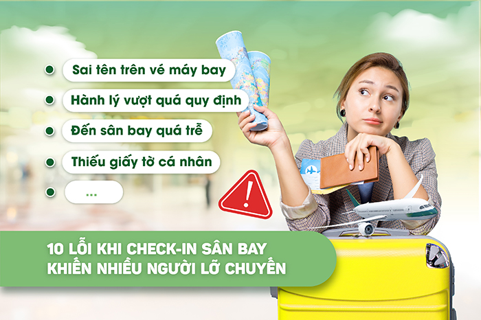 10 lỗi khi check-in sân bay khiến nhiều người lỡ chuyến