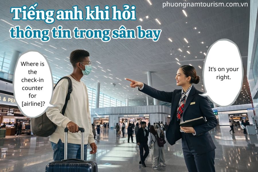 Tiếng Anh khi hỏi thông tin trong sân bay