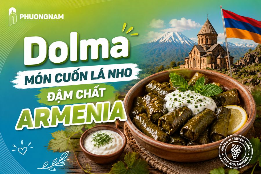 Dolma – Món cuốn lá nho đậm chất ẩm thực Armenia