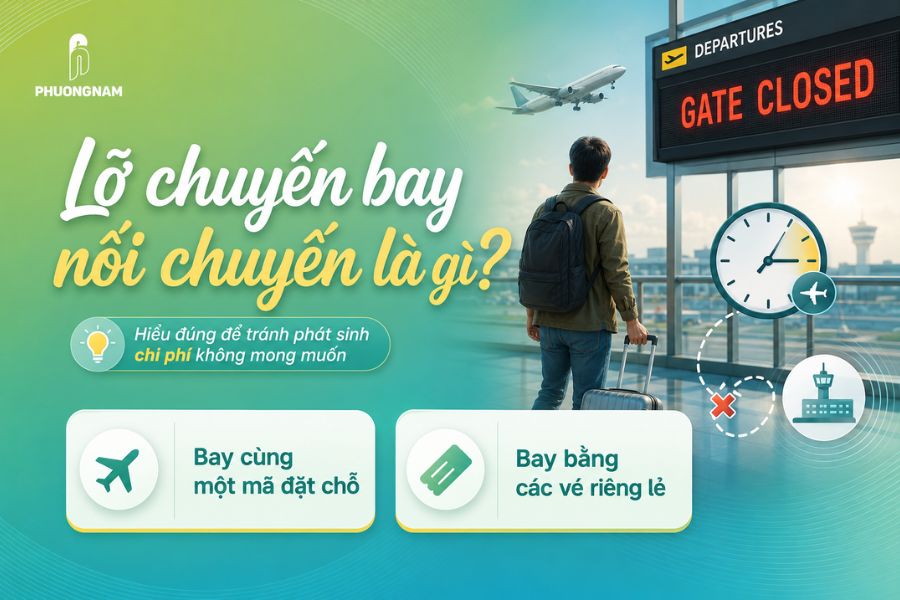 Lỡ chuyến bay nối chuyến là gì? Vì sao?