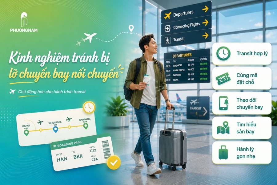 Kinh nghiệm tránh bị lỡ chuyến bay nối chuyến